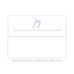 Joy Joy Joy A7 Return Address Print