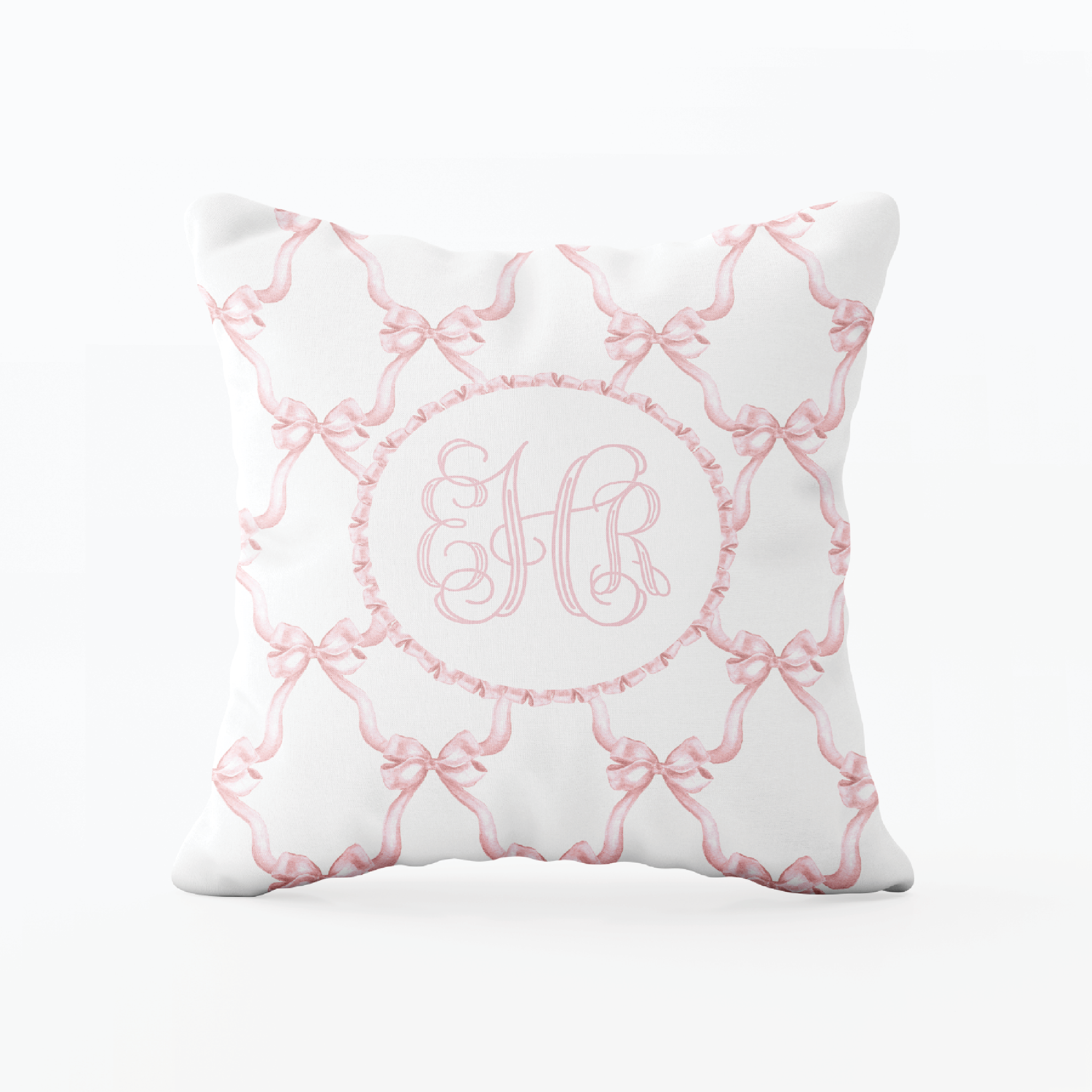 Leslee Pink Bow Pillow