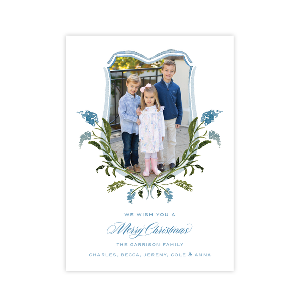 Masse Wreath Christmas Card Portrait