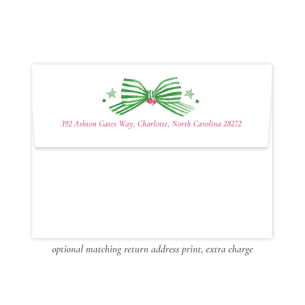 Marching Toy Soldier Tinsel Horizontal Christmas Card