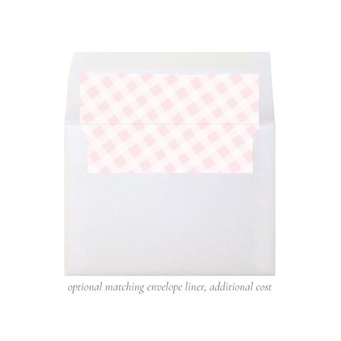 Mini Pink Bow A7 Square Envelope Liner