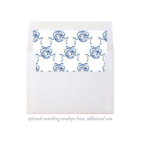 Mitchell Manor Wreath Blue A7 Square Envelope Liner