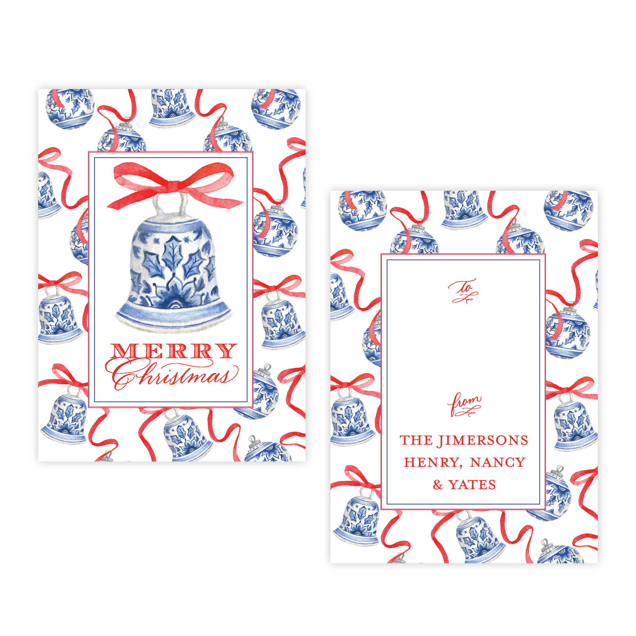 Mitchell Manor Red 4 Bar Christmas Gift Tag