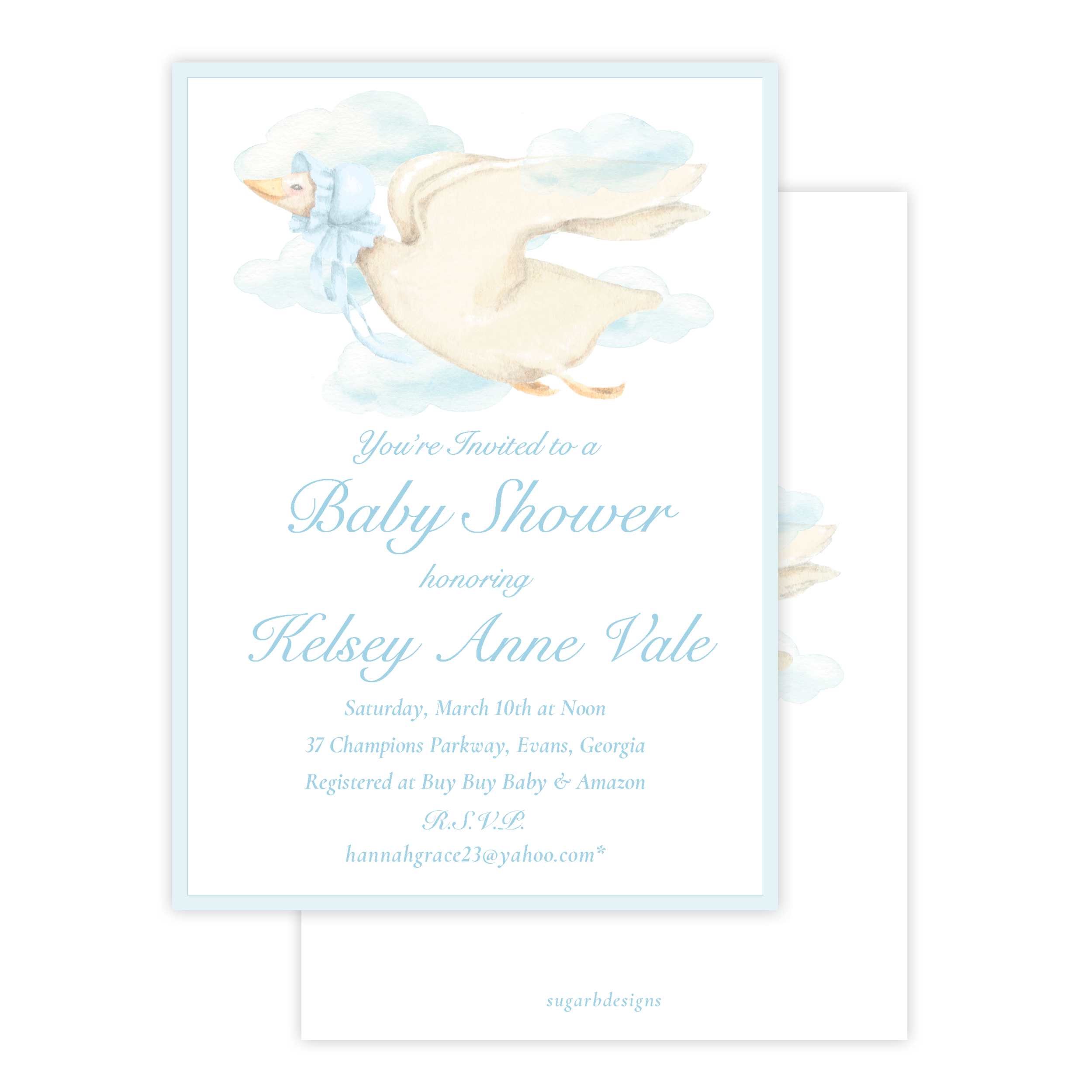 Mother goose baby shower invitations store