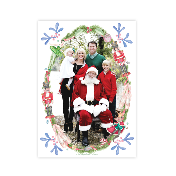 Nutcracker Suite *wreath on back* Christmas Card