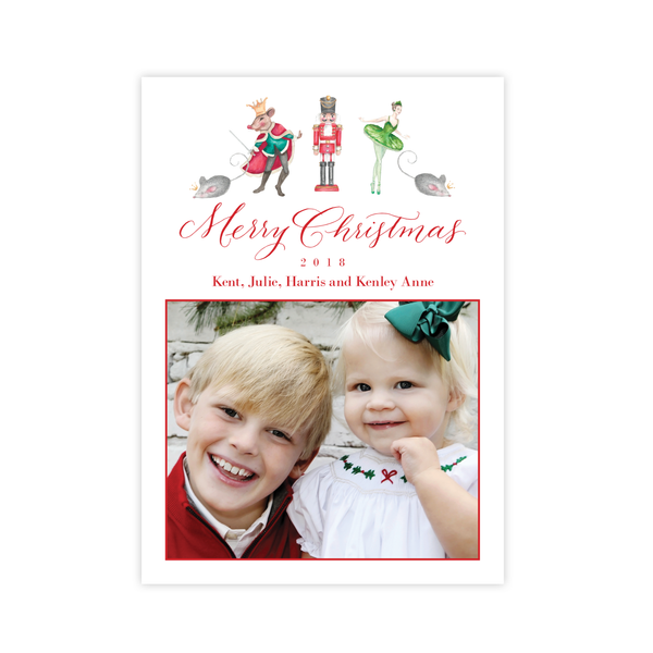 Nutcracker Suite *wreath on back* Christmas Card