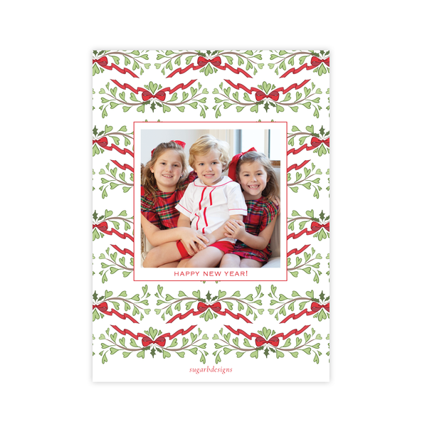Olson Red Christmas Card Portrait