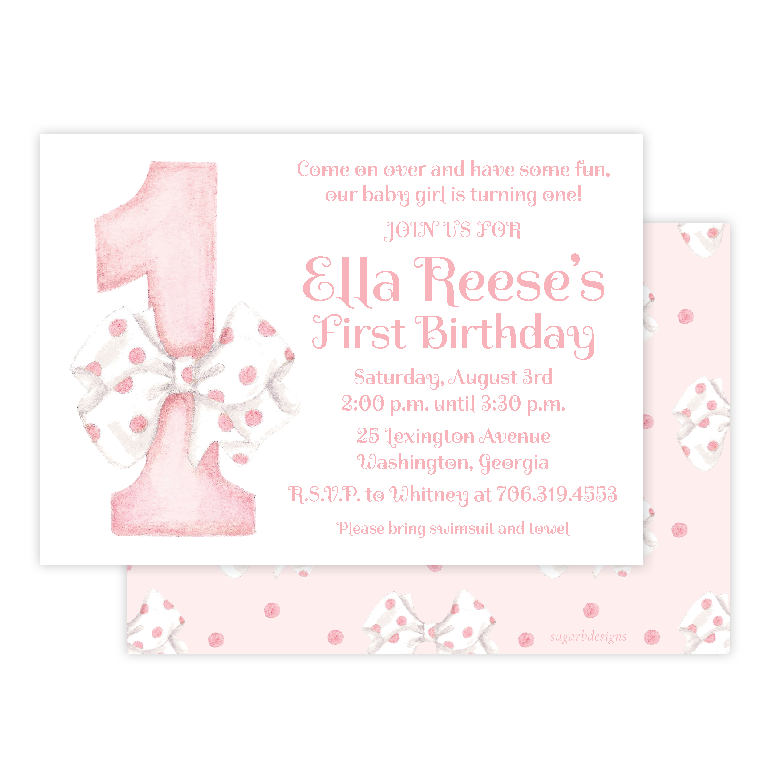 Birthday Party Invitations for Girls, Kids, 25 Invite Cards with Envelopes