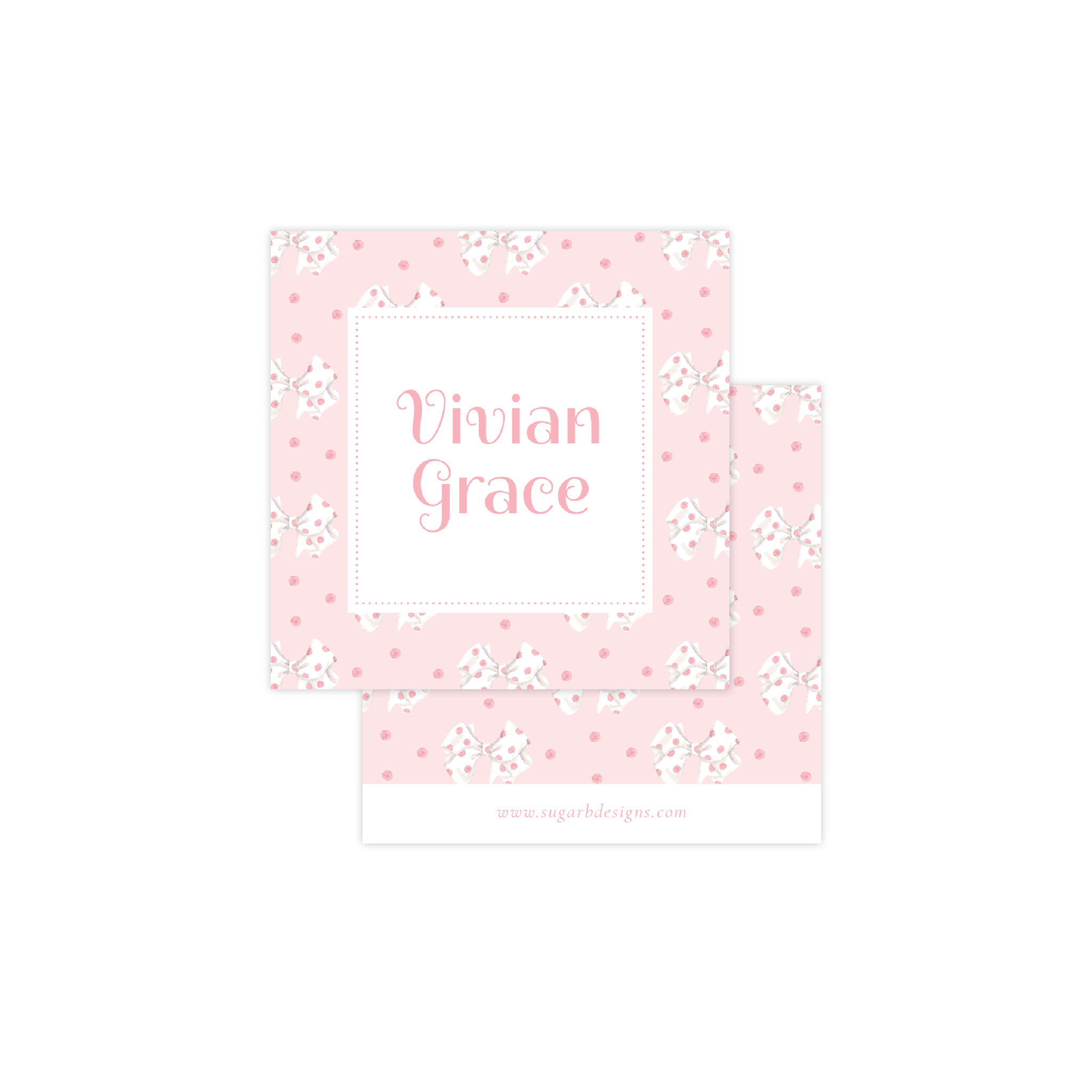 One-derful Pink Calling Card – Sugar B Designs