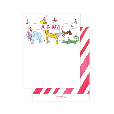 Party Animals Flat Stationery