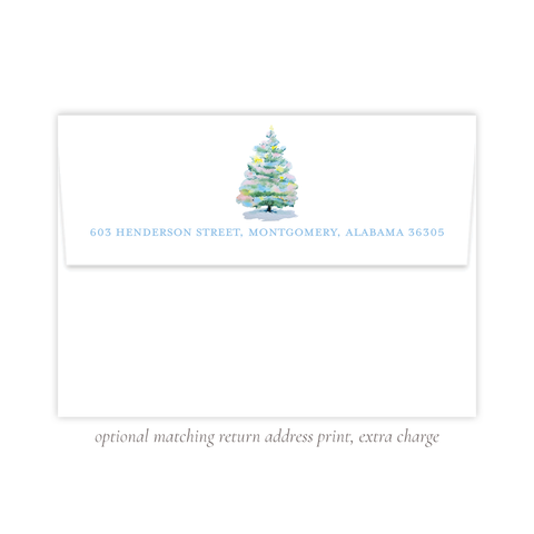 Pastel Christmas Tree Return Address Print