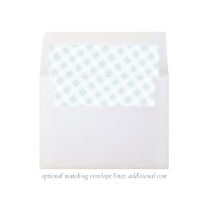 Petite Wreath Blue A7 Square Envelope Liner