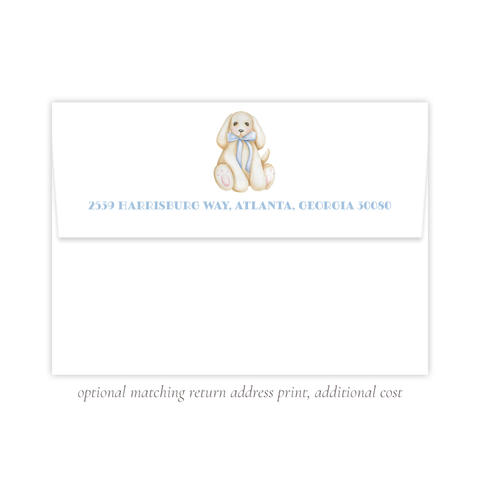 Plush Pup Return Address Print