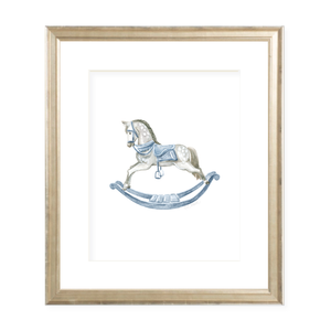 Ridley the Rocking Horse Portrait Watercolor Print