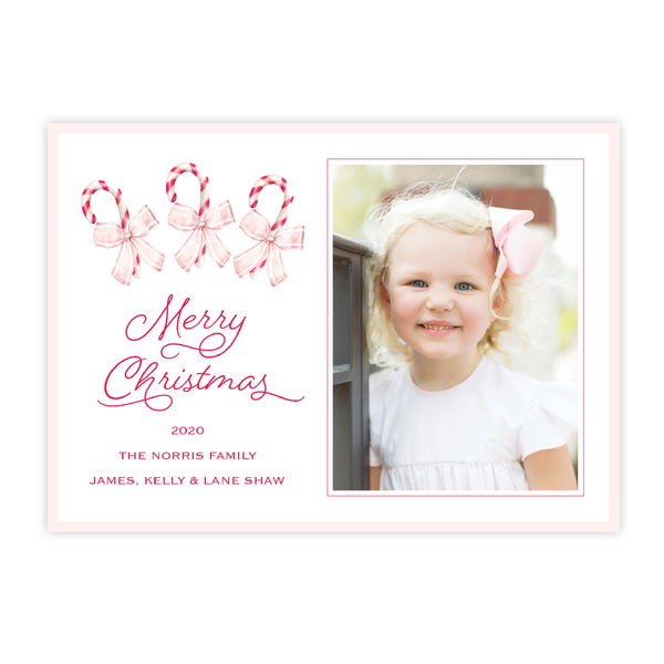Sweet Treats Pink Christmas Card Landscape