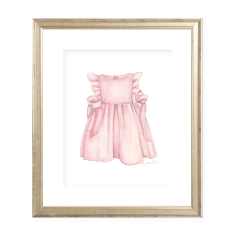 Somerset Dress in Pink Watercolor Print