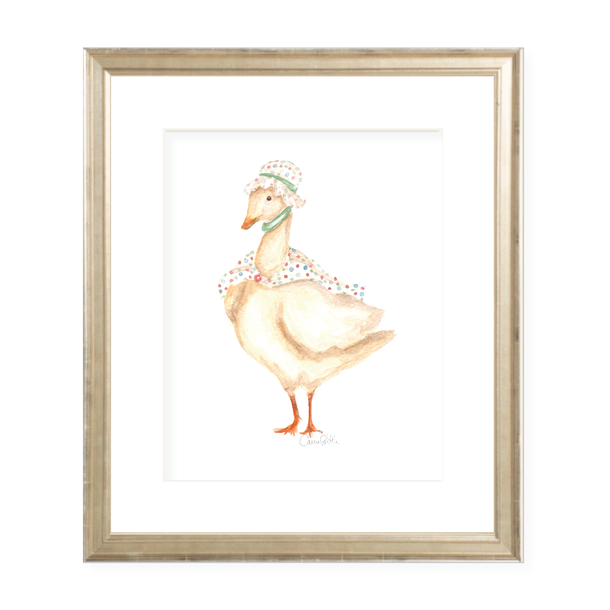 Standing Mother Goose Watercolor Print