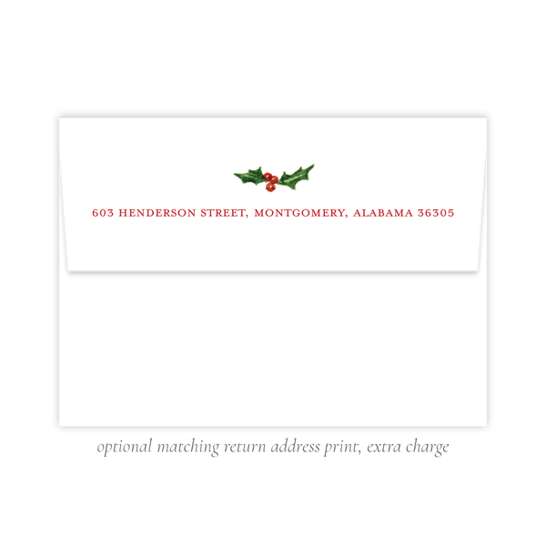 Summit Season Stripe Christmas Card Portrait
