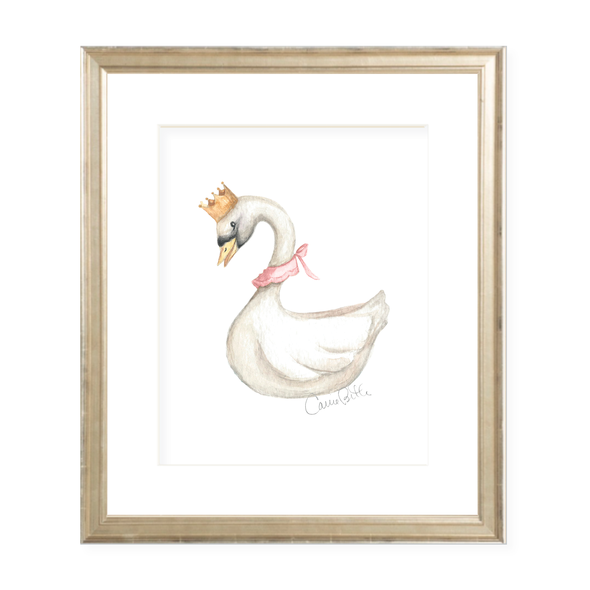 Swan Princess Watercolor Print