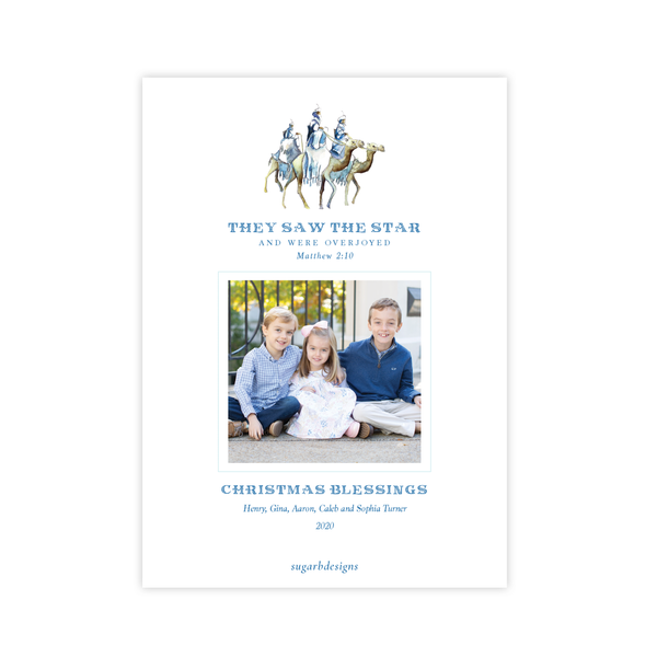 They Saw the Star Christmas Card Border Portrait