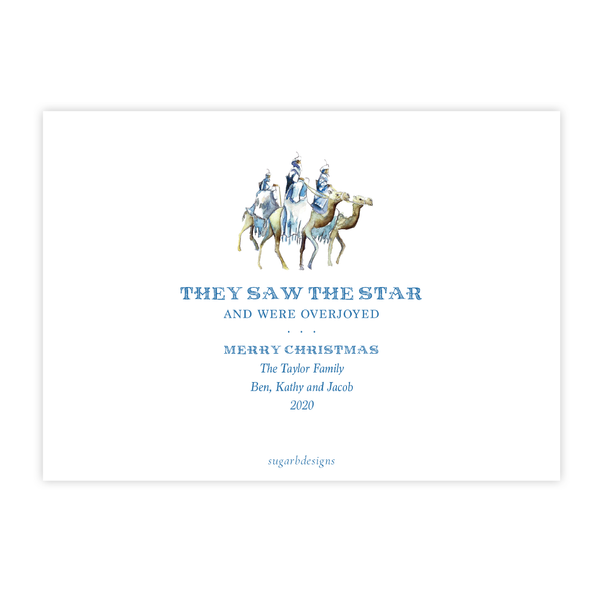 They Saw the Star Christmas Card Long Landscape