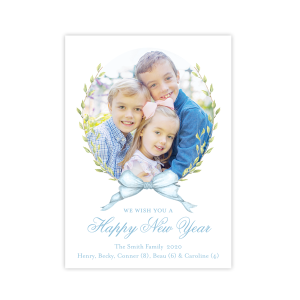 Victoria Blue New Year Card