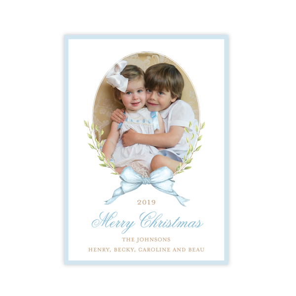 Victoria Blue Christmas Card