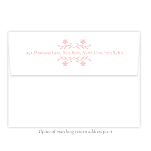 Vivian's Flower Pink Return Address Print