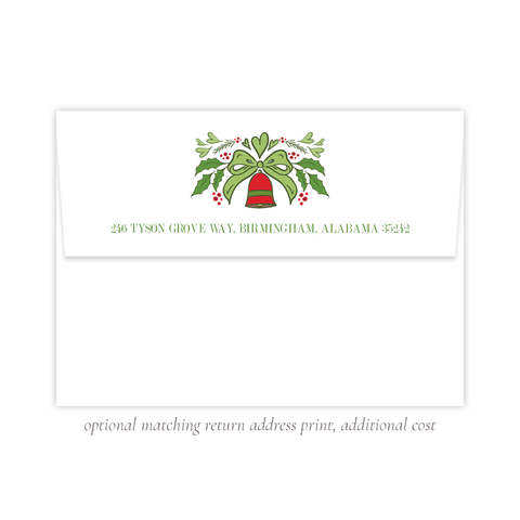 Wilmington Red and Green Christmas A7 Return Address Print