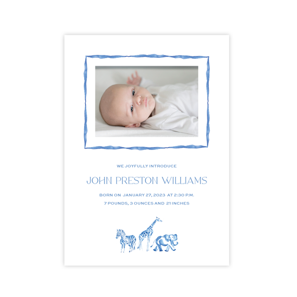 Winston Wild Blue Birth Announcement