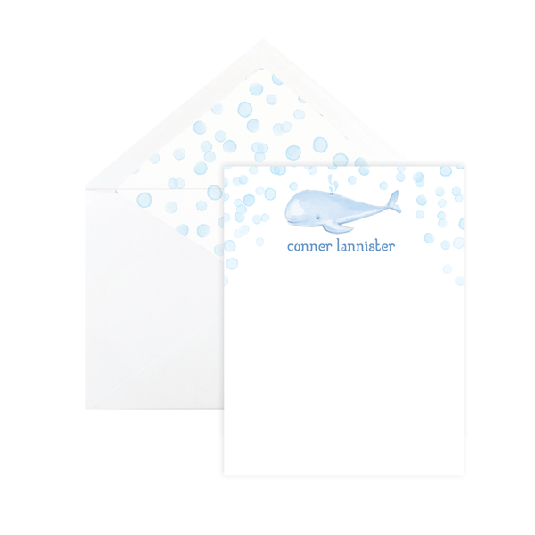 Willie Whale Flat Stationery by Sugar B Designs