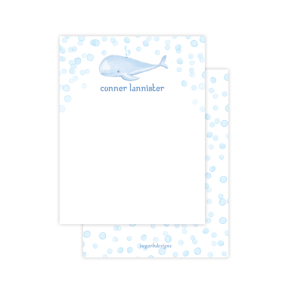 Willie Whale Flat Stationery by Sugar B Designs