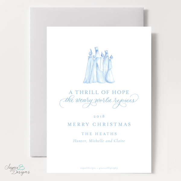 Wise Men Posie Pattern Christmas Card